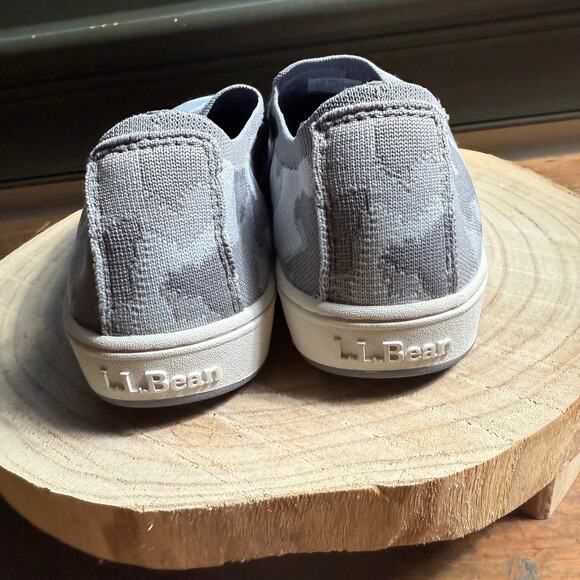 LL Bean Eco Bay Gray Camo Knit Slip On Comfort Sneaker Shoe Women’s 7.5 - Picture 5 of 9